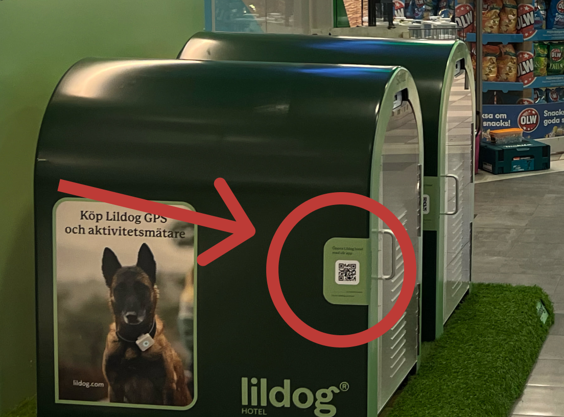 Lildog Hotel QA code on a Lildog Hotel